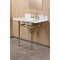 Kingston Brass 36" Carrara Marble Console Sink Set w/ Faucet in Carrara Marble White/Brushed Brass CKVPB36MBSQ7 - alternate 5