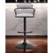 Homeroots Light Gray and Black Fabric with Metal Swivel Low Back Adjustable Height Bar Chair 534447 - alternate 8