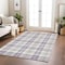 Homeroots 8' X 10' Lavender Purple And Gray Plaid Washable Indoor Outdoor Area Rug 601335 - alternate 8