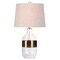 Jonathan Y Stevens 25.5" Glass LED Table Lamp, Clear/Brass JYL4001A - alternate 1