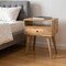 Homeroots 23" Beige Solid Wood One Drawer Nightstand 651518 - alternate 17