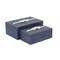 Homeroots Set of Two Blue Solid Wood Box With Lid, 2PK 489361 - alternate 5