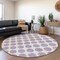 Homeroots 8' Lavender And Ivory Round Polka Dot Washable Indoor Outdoor Area Rug 614913 - alternate 7