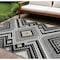 Homeroots 9' X 12' Black Gray And Ivory Tribal Washable Indoor Outdoor Area Rug 598098 - alternate 1