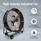 Edendirect 24 in. 2 fan speeds Drum Fan in Black with Adjustable Tilt and Rolling Casters ZRW5512P468528 - alternate 8