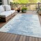 Homeroots 9' X 12' Sky Blue And Denim Blue Abstract Washable Indoor Outdoor Area Rug 582438 - alternate 9