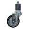 Service Caster 4'' SS Black Poly Wheel Swivel 1-3/8'' Expanding Stem Caster SCC-SSEX20S414-PPUB-BLK-138 - alternate 1