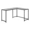 Homeroots 58" Gray and Black Faux Stone Wood And Metal Corner Computer Desk 489985 - alternate 9