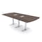 Skutchi Designs 8ft Conference Table With Power Unit | Person Modular Arc Rectangle Meeting Table | Harmony Series HAR-AREC-48X96-T-H3041-ESIL - alternate 1
