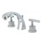 Kingston Brass Widespread Bathroom Faucet with Knurled Handle and Brass Pop-Up, Polished Chrome KS4981KNL - alternate 1