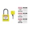 Brady Velocity Compact Lockout Padlocks Nylon 1in Shackle Clearance KD Yellow CPPL-YLW-25AL-KD - alternate 4