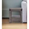 Homeroots 24" Dove Gray Square End Table With Drawer And Shelf 486397 - alternate 3