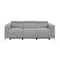 Homeroots 87" Dark Gray Reclining USB Sofa And Toss Pillow With Silver Legs 559217 - alternate 1