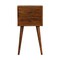 Homeroots 22" Brown Solid Wood Two Drawer Nightstand 701703 - alternate 1