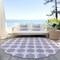 Homeroots 8' Lavender And Ivory Round Polka Dot Washable Indoor Outdoor Area Rug 614913 - alternate 8