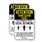 Signmission Attention Train Station Users Practice Social Distancin, 18'' X 24'', Heavy Gauge Aluminum, 2PK A-1824-2PACK-25382 - alternate 1
