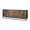 Homeroots 82in Brown and Black Solid Wood Three Drawer Sideboard with Two Doors 380256 - alternate 7