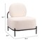 Homeroots 27" White And Black Sherpa And Upholstered Side Chair 572293 - alternate 8