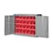Pucel Wall Cabinet with Bins, 36 in W x 27 in H x 14 in D, 24 PB-3 Bins, Gray WC-3627-B (24 PB-3 Bins) - alternate 1