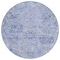Homeroots 8' Sky Blue Ivory And Gray Round Damask Washable Indoor Outdoor Area Rug 603787 - alternate 9