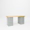 Pucel Pedestal Bench with Drawer Cabinet, 72 in W x 30 in D x 34 in H, Red DB-3072-W - alternate 1