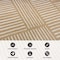 World Rug Gallery Contemporary Stripe Weather Resistant Reversible Indoor/Outdoor Rug 2 ft x 7 ft Natural WR113NATURAL2X7 - alternate 7