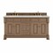James Martin Vanities Brookfield 72 in. Double Vanity, Pecan w/ 3 CM Eternal Jasmine Pearl Silestone Top 547-V72-PCN-3EJP - alternate 1