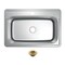 Kingston Brass 33-Inch Stainless Steel Self-Rimming Single Bowl Drop-In Kitchen Sink, 1-Hole with Strainer KGKTS33229017 - alternate 1
