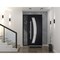 Vdomdoors Steel Door Deux 6500 Black Sidelight Exterior Window Stainless Inserts Single Modern Painted-W36+16 DEUX6500EXD-BLK-W36+16 x H80-Left-hand Inswing - alternate 6