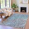 Homeroots 5' X 8' Blue And Gray Abstract Washable Indoor Outdoor Area Rug 631946 - alternate 8