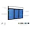 Ghent 3 Door Enclosed Vinyl Bulletin Board, Headliner Frame, Bronze Aluminum, 4'H x 6'W, Ocean PBVX9-191 - alternate 3
