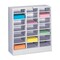 Tennsco Literature Sorter 21 Compartments, 30-5/8"W x 11-1/2"D Light Gray 4075LGY - alternate 1