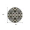 Homeroots 8' Black Gray And Brown Round Oriental Washable Indoor Outdoor Area Rug 597664 - alternate 7