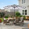 Pure Garden Striped Patio Umbrella, 9 Ft Sun Shade, Push Button Tilt for Outdoor Furniture, Deck or Backyard 50-LG1273 - alternate 18