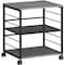 Lorell Deskside Mobile Machine Stand, 200lb Capacity, 26.5" x 23.6" x 19.6", Charcoal LLR60263 - alternate 1