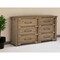 Homeroots 67" Natural Solid Wood Six Drawer Double Dresser 524605 - alternate 1