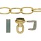Satco Ribbed Canopy Hanger Kit Brass 5in Dia 1-1/16in Center Hole 1Yard 8 Gauge Chain Incl Hardware 25lb 90/1098 - alternate 2