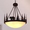 Vaxcel Bozeman 4-Light 24 in. Wide Burnished Bronze Rustic Bear Bowl Pendant Light Amber Glass PD55724BBZ - alternate 9