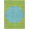 Homeroots 9' X 12' Lime Green And Blue Striped Washable Indoor Outdoor Area Rug 597179 - alternate 9