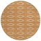 Homeroots 8' Copper And Ivory Round Geometric Washable Indoor Outdoor Area Rug 599654 - alternate 8