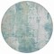 Homeroots 8' Turquoise And Ivory Round Abstract Washable Indoor Outdoor Area Rug 616204 - alternate 8
