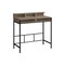 Homeroots 47" Taupe and Black Wood and Metal H-Shape Computer Desk 489894 - alternate 1