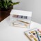 Martha Stewart Brody Clear Plastic Storage Organizer Bins W/ White Engineered Wood Lid, 3 Pack Medium, 7.5in x 3in BE-PB4516-3WD-CL-WH-MS - alternate 10