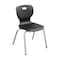 Correll Stacking Student Chair, 18in, Light Texture Seat, Chrome Legs, Black, 4PK CSCHR18-09-4PK - alternate 1