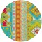 Homeroots 8' Teal Blue Green And Pink Round Aztec Washable Indoor Outdoor Area Rug 598522 - alternate 8
