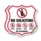 Signmission No Soliciting Shield Sign No Politics Ma, 12 inch X 12 inch, Vinyl Decal, 2PK SHI-D-2PACK-12-403 - alternate 1