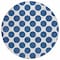 Homeroots 8' Navy Blue And Ivory Round Polka Dot Washable Indoor Outdoor Area Rug 614925 - alternate 8