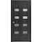 Sartodoors Sliding Closet Bi-fold Doors Black Solid Core Modern Interior QUADRO4113BF-BLK-60 x 96 (2* 30x96) - alternate 1