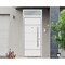Vdomdoors Steel Door Deux 1705 White Enamel Transom Black Window Stainless Inserts Single Modern Painted-W36x DEUX1705EXD-BEM-W36 x H80+16-Left-hand Inswing - alternate 6