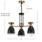 Jonathan Y Edison 20" 3-Light Metal LED Pendant, Black/Brass Gold JYL6137A - alternate 11